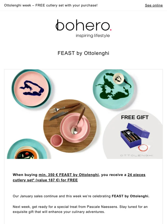 Ottolenghi week – FREE cutlery set with your purchase!