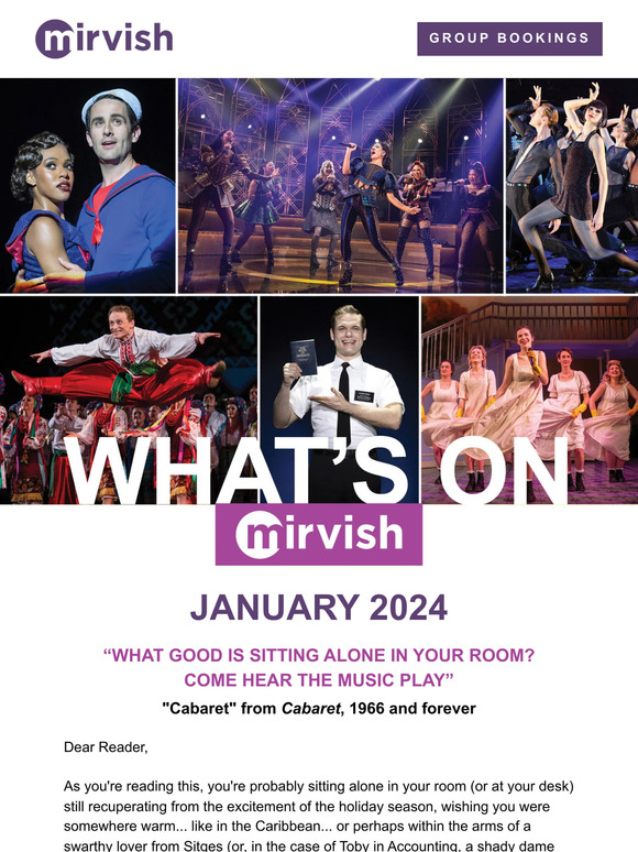 mirvish What's On Mirvish January 2024 (Groups Edition) Milled