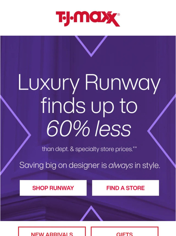 TJ Maxx: The Runway: High-end finds loading... | Milled