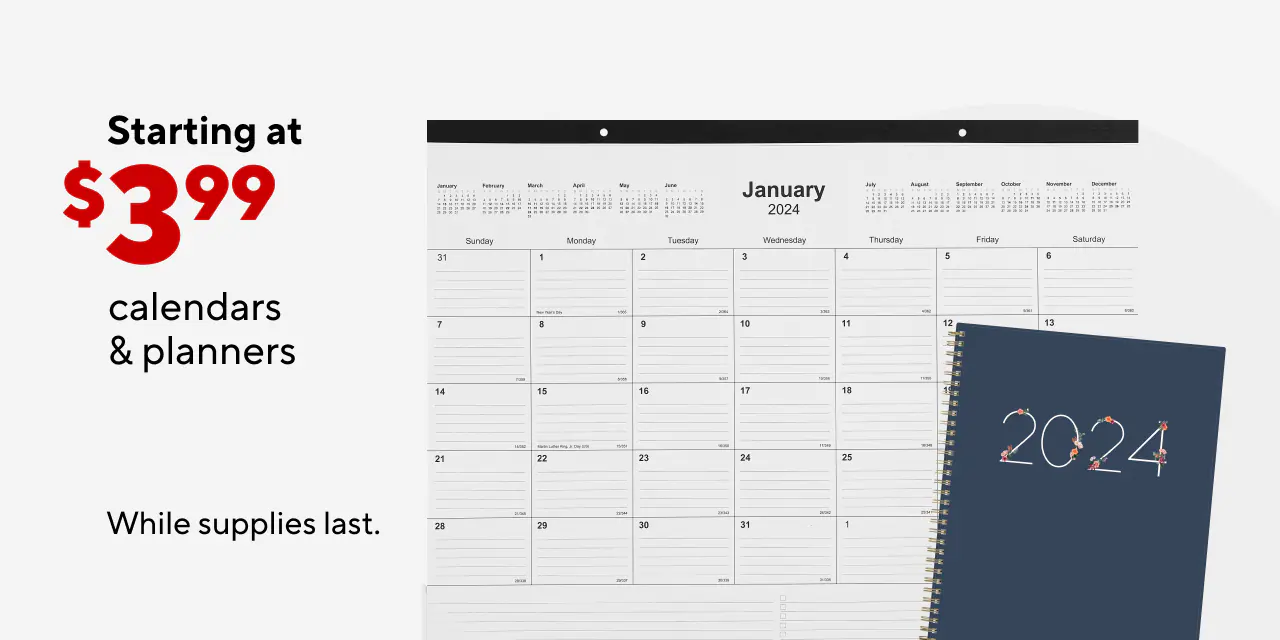 Staples calendars planners starting at 3 99 yes really milled