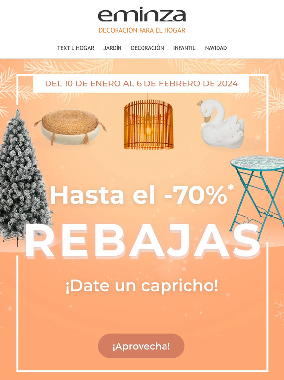 ¡Es la temporada de rebajas! -70% en una selección de artículos.