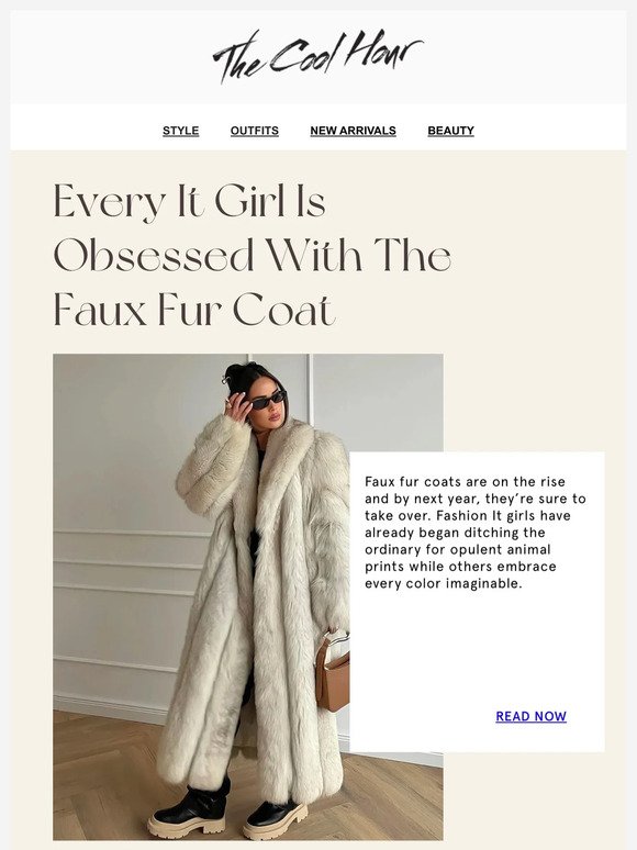 Every It Girl Is Obsessed With The Faux Fur Coat