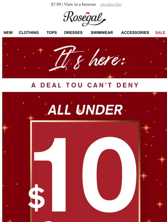 Crazy Low Price Continue: Clearance All Under $10