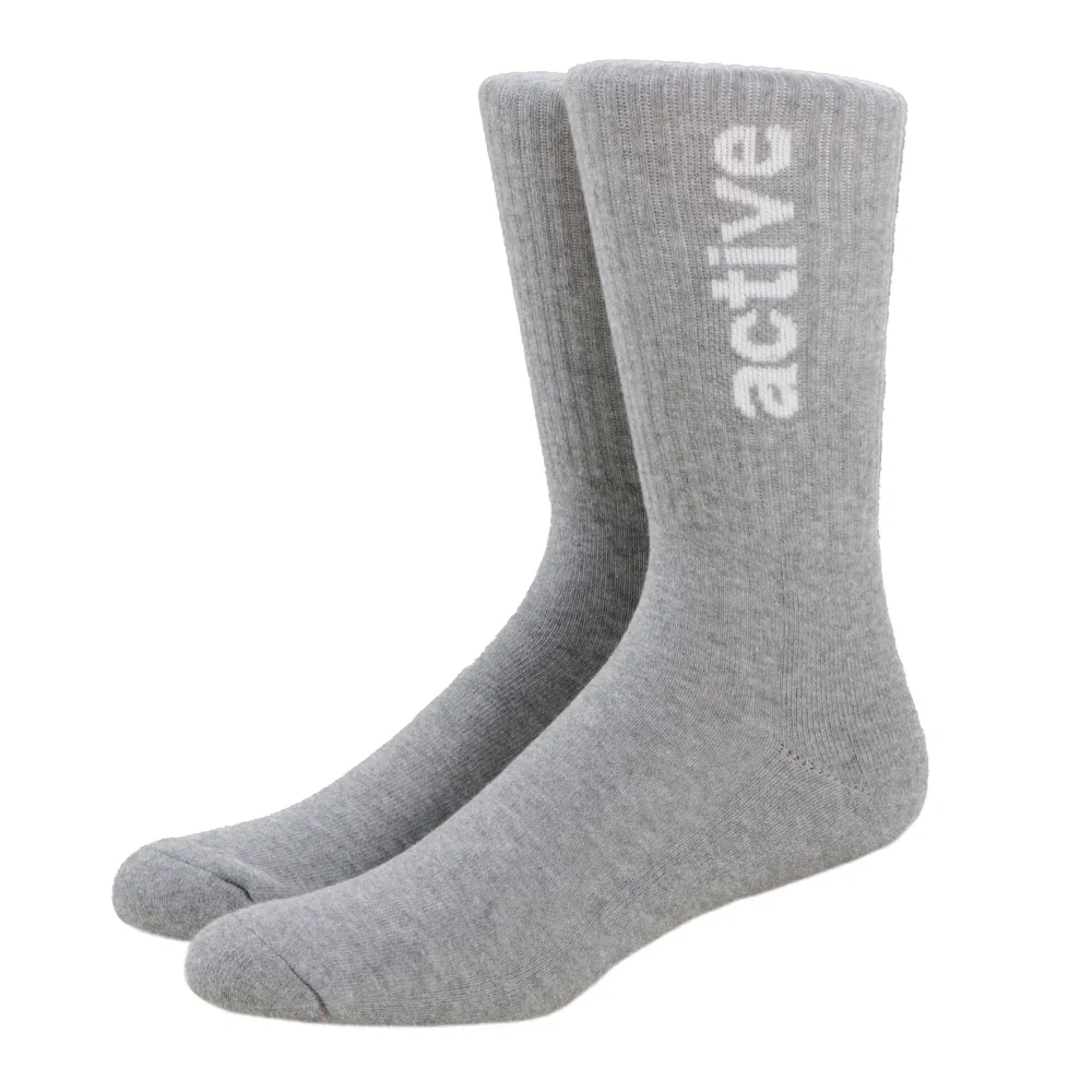 Image of Men's Lockup Crew Sock - Feather Grey