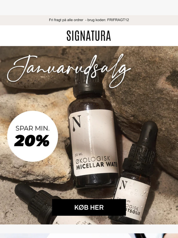 Januarudsalget er i gang! 💜 Spar min. 20% lige nu
