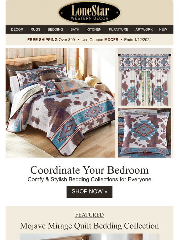Lone Star Western Decor *BEAUTIFUL & COZY* Western Bedding & Matching