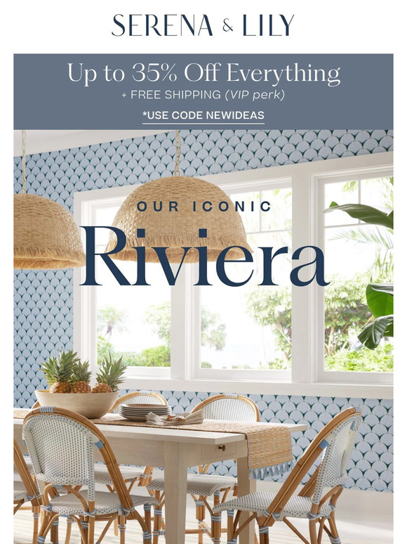 Serena and Lily New Neverbeforeseen Riviera Milled