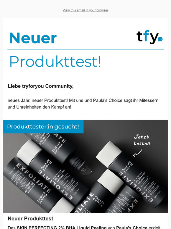 Die neuesten Produkttests nur für dich!