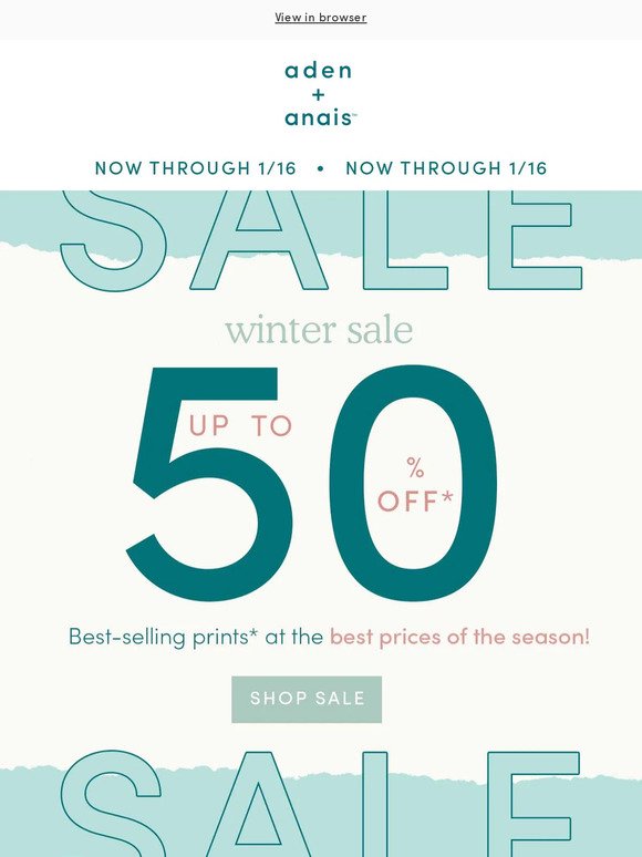 Up to 50% + Sale Starts Now