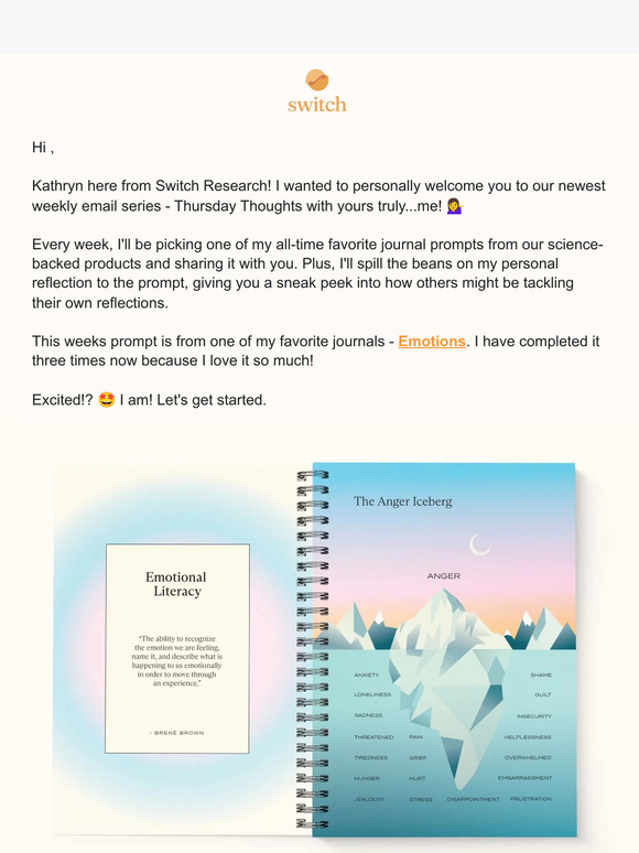 🌟 Explore journal prompts with Kathryn every week!