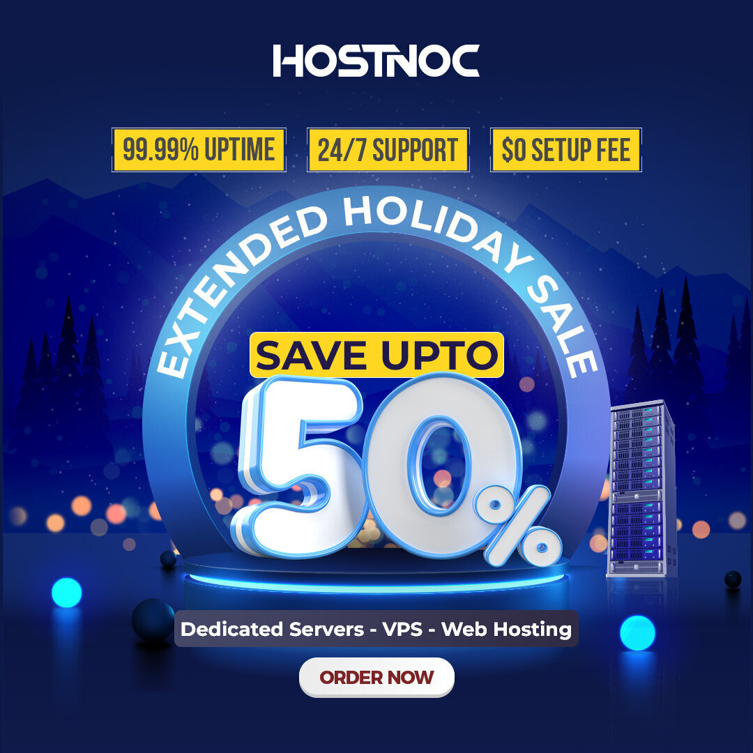 Limited Time Offer-Holiday Sale- Upto 50% Off - Dedicated Servers-VPS- Web Hosting - Lowest Price- 24/7 Support- $0 Setup Fee