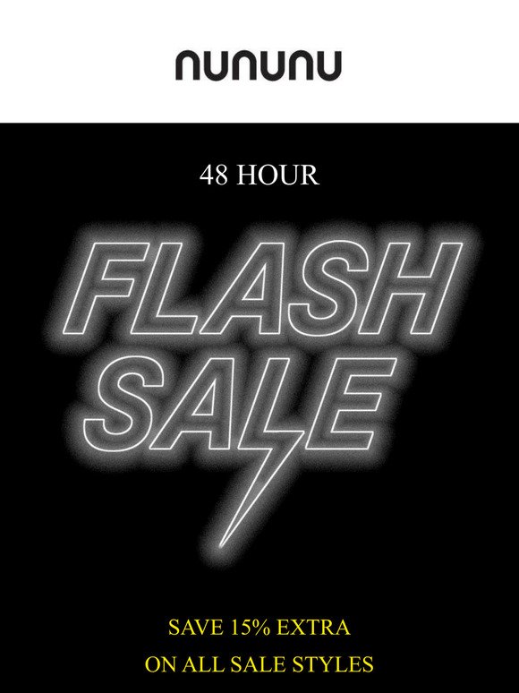 2 DAY FLASH SALE IS ON!