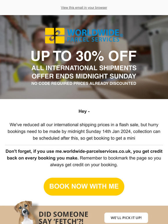Up to 30% off sale is now live (Min 10%) for international shipments