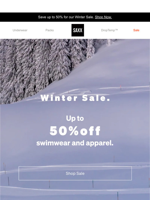 SAXX Underwear Email Newsletters Shop Sales, Discounts, and Coupon Codes