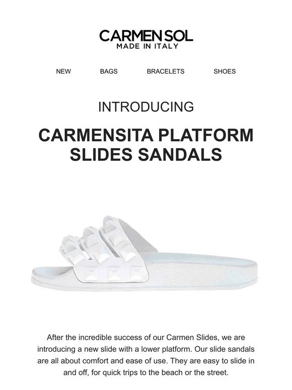 NEW: Carmensita Platform Slides Sandals