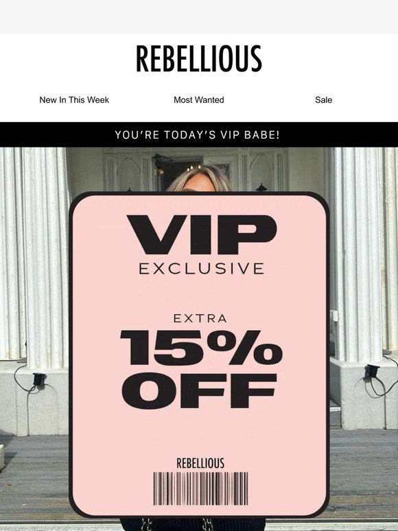 VIP: Extra 15% Off Your Next Order 👉