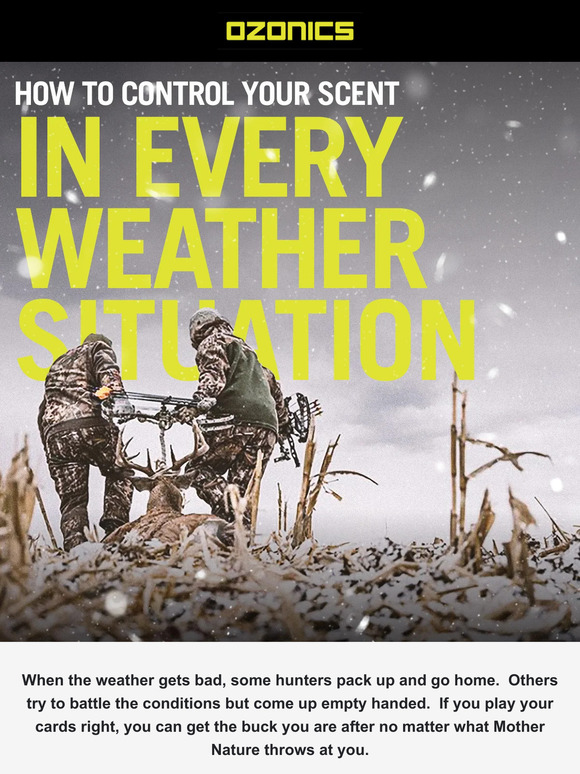 Ozonics Hunting Control Your Scent in Every Weather Situation Milled