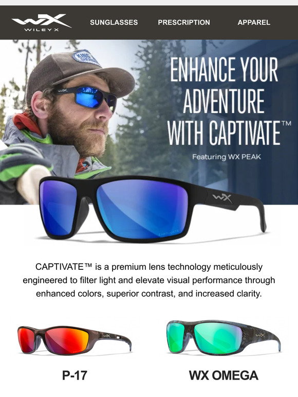 Wiley X Guide: CAPTIVATE™ Polarized Blue Mirror Lenses