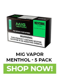 Mig Vapor Menthol - 5 Pack