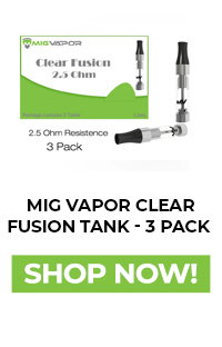 Mig Vapor Clear Fusion Tank - 3 Pack