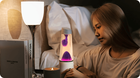 Aroma Lava aroma diffuser & lava lamp adds a touch of luxury that melts the stress away