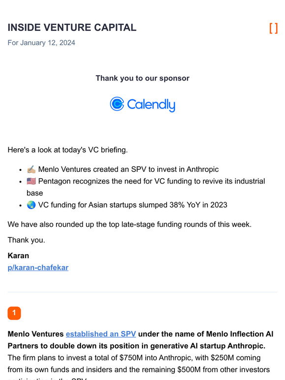 Inside: Menlo created an SPV to back Anthropic / Late-stage funding ...
