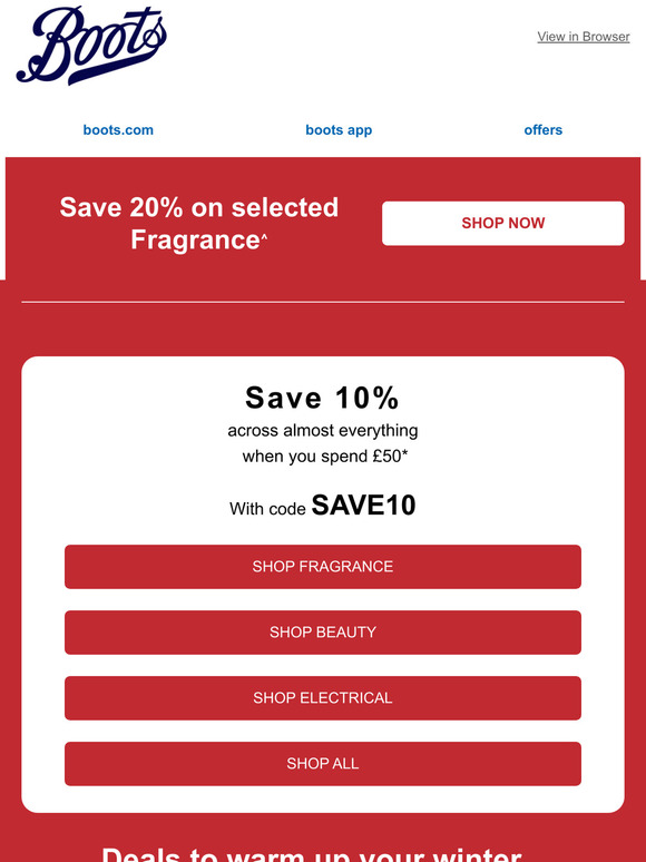 Boots Here's 10 off almost everything… Milled