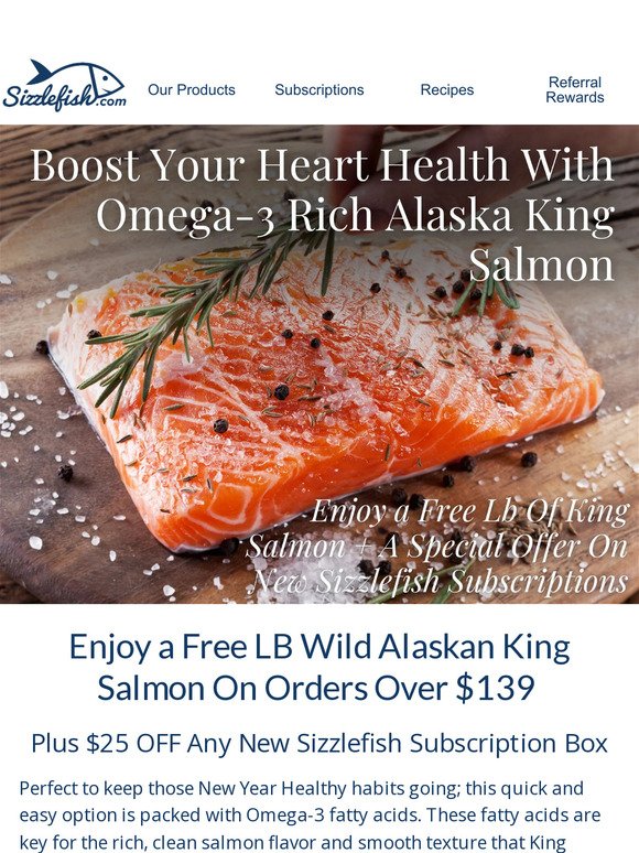 Boost Your Omega-3 Levels with Free King Salmon!