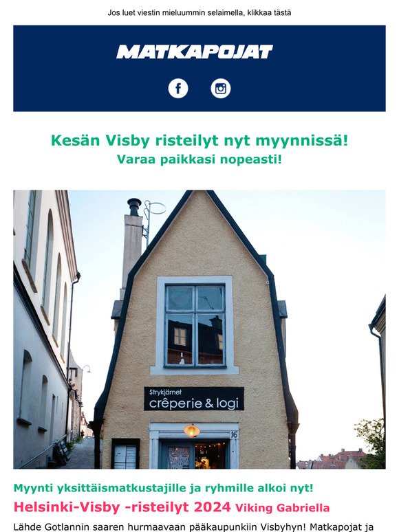 ☀️ Visby risteilyt nyt myynnissä!