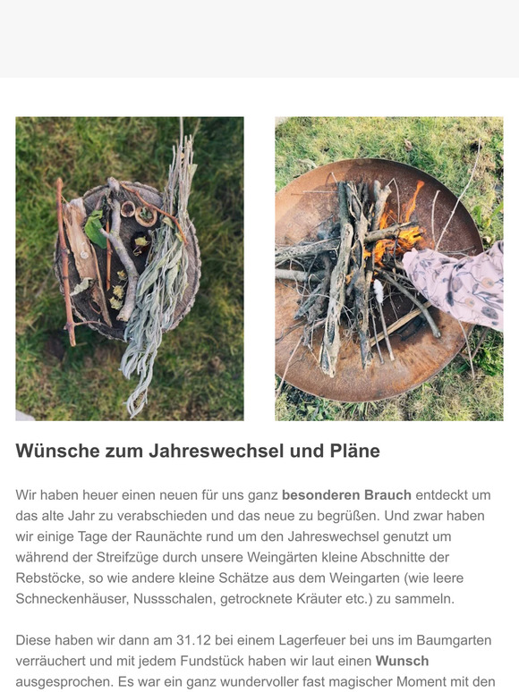 Wünsche zum Jahreswechsel und Pläne