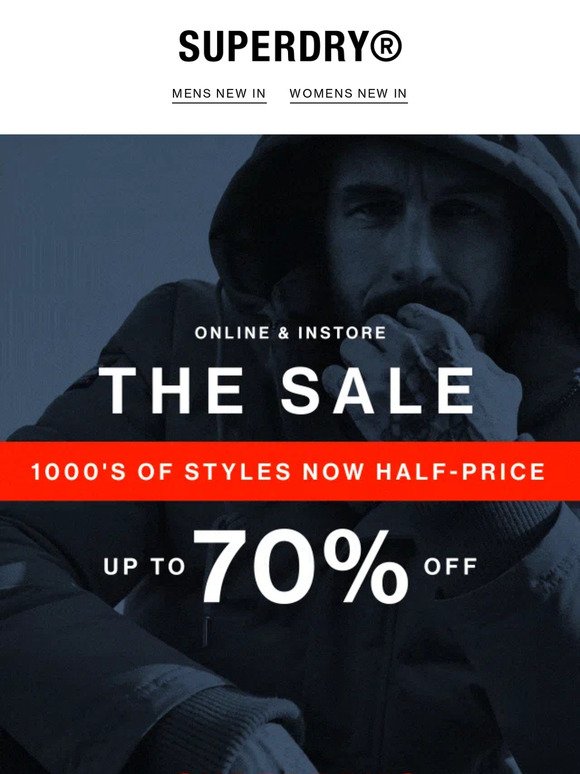 Reminder: Up To 70% Off Sale Is Still On