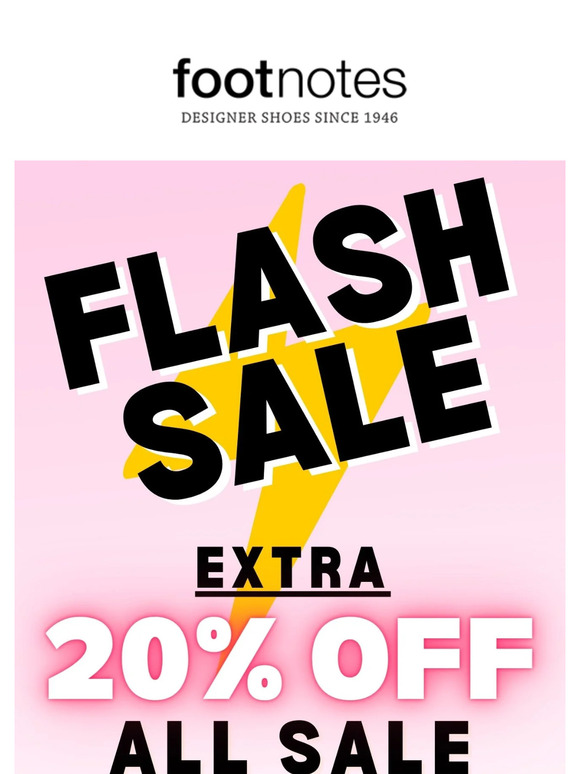 Flash Sale! ⚡ Extra 20% Off All Sale!