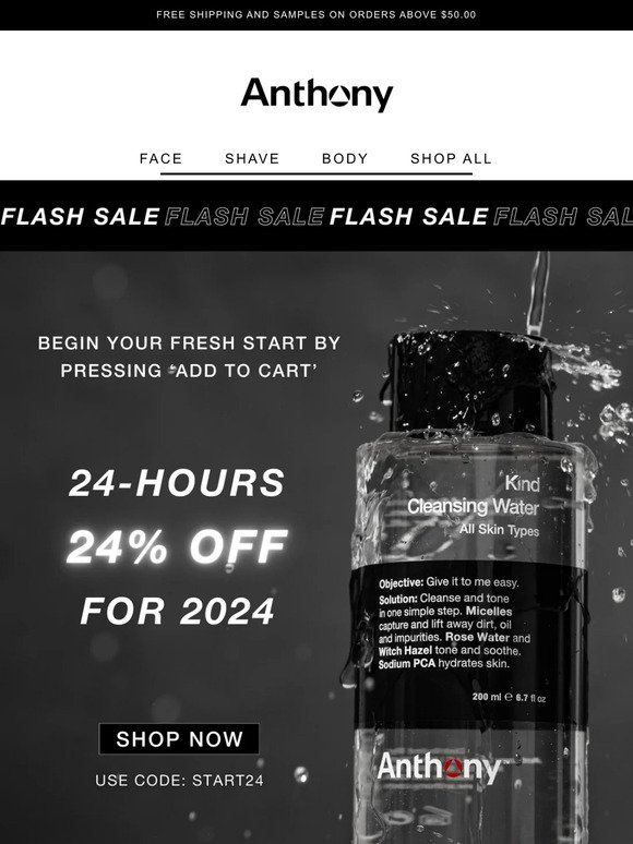 VIP Flash Sale: 24% off everything for 2024