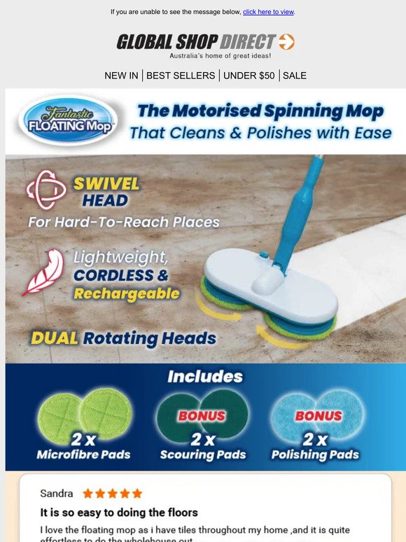 Customers are loving Fantastic Floating Mop™!