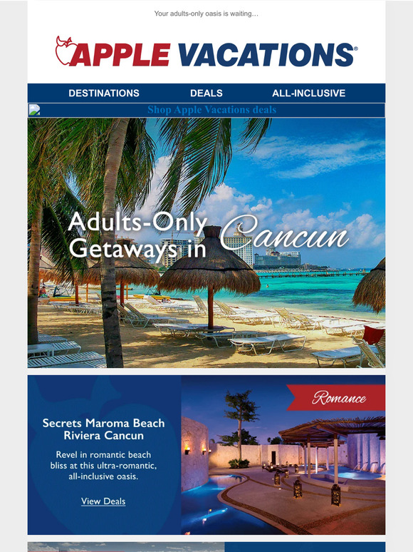 Apple Vacations Hey! Check Out These AdultsOnly Cancun Resorts Milled