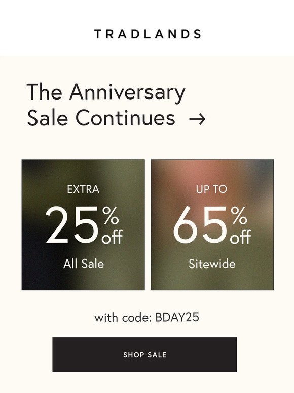 PRICE DROP: Extra 25% Off All Sale