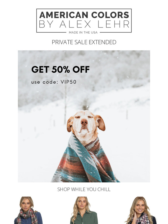 CODE: VIP50 // private sale still going!