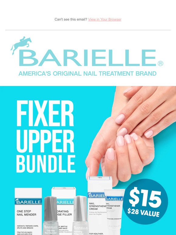 Don't miss out on Barielle's NEW Fixer Upper Bundle for healthier, stronger nails!