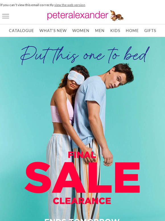 Peter Alexander We're putting our biggest sale to bed... Milled