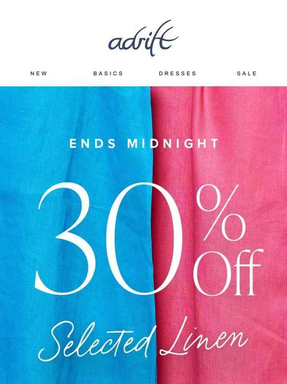 Last Chance ✨  Shop 30% Off Linen!