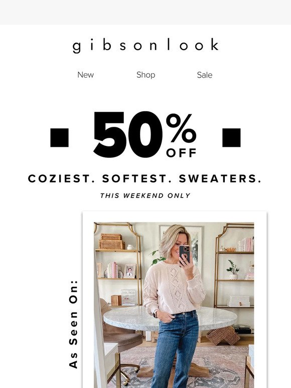 50% OFF: The coziest softest sweaters