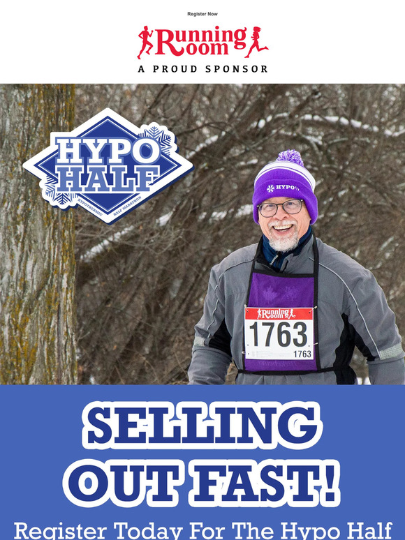 Running Room Selling fast! Register for the 2024 Hypothermic Half Now