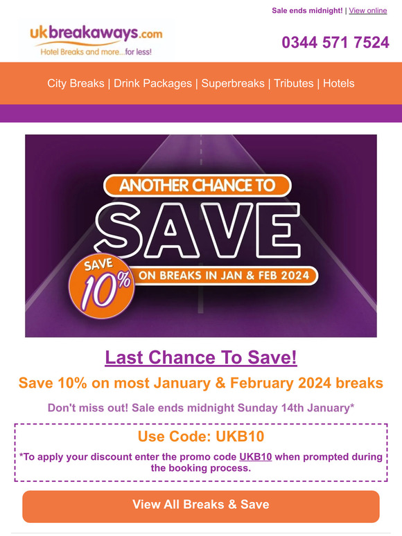 UK Breakaways Last chance to save! Milled