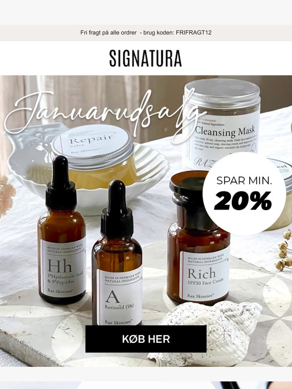 Spar min. 20% i dag 👉 Januarudsalget er spækket med vilde tilbud