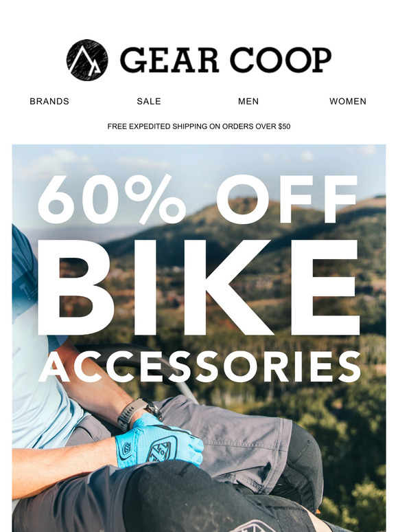 60% Off Bike Accessories! Only At The Gear Coop Store Closing Sale!
