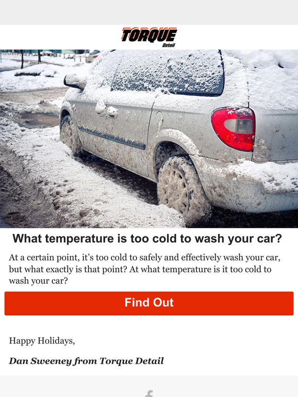 Torque Detail When is it too cold to wash your car? Milled