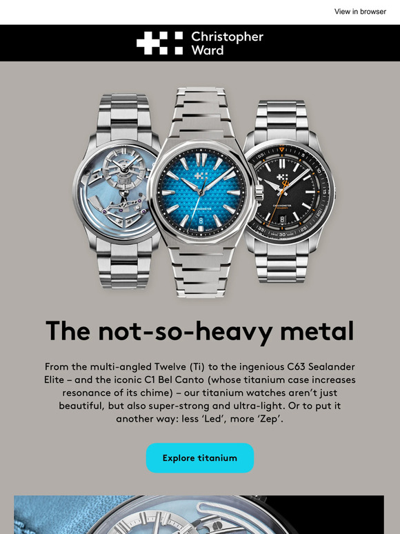 Christopher Ward London Limited: Explore our titanium watches – from ...