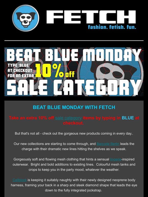 Beat Blue Monday - Extra 10% Sale Category - See Inside for Details