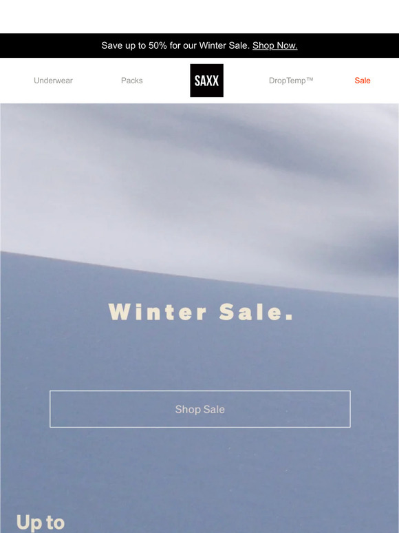 SAXX Underwear Email Newsletters Shop Sales, Discounts, and Coupon Codes