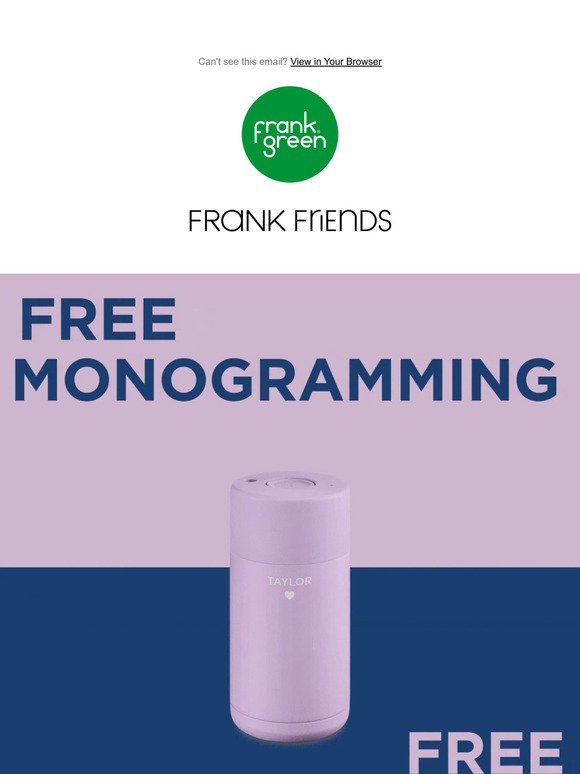 FREE MONOGRAMMING 🔥
